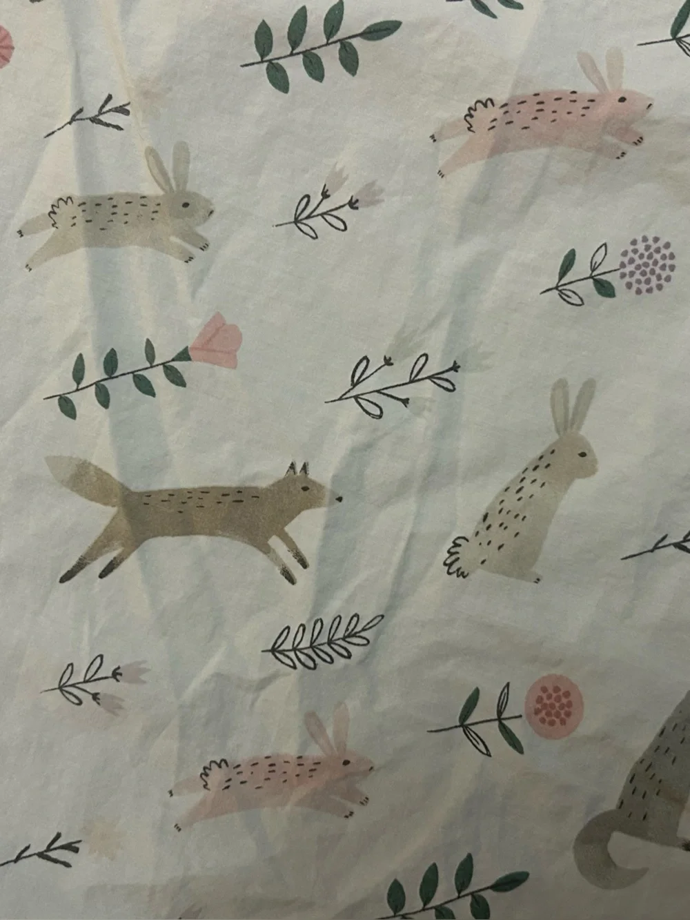 Pottery Barn Kids Crib fitted Sheets Set of 2 Organic Cotton Fox Bunny